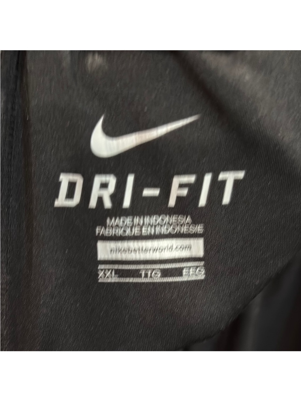 Nike Men's Black Athletic Shorts with White Swoosh - Picture 2 of 5